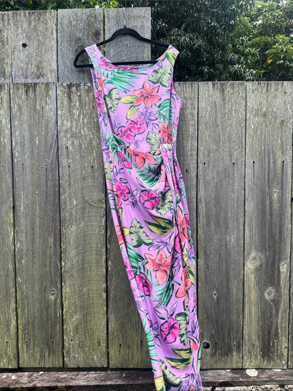 Robbie Bee Vintage Floral Silk Dress